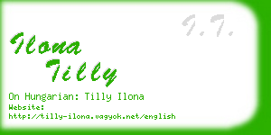 ilona tilly business card